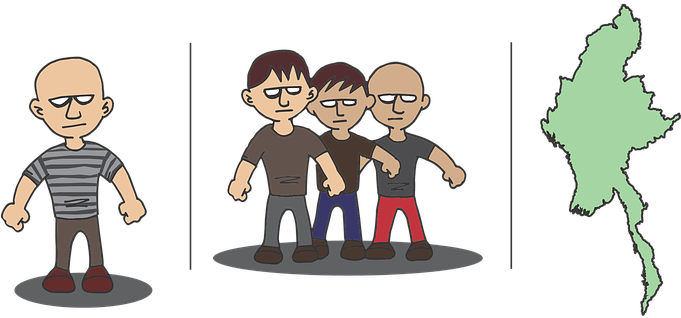 Man Men Bad Bald Male Young People Boy Adu - Cartoon (680x340)