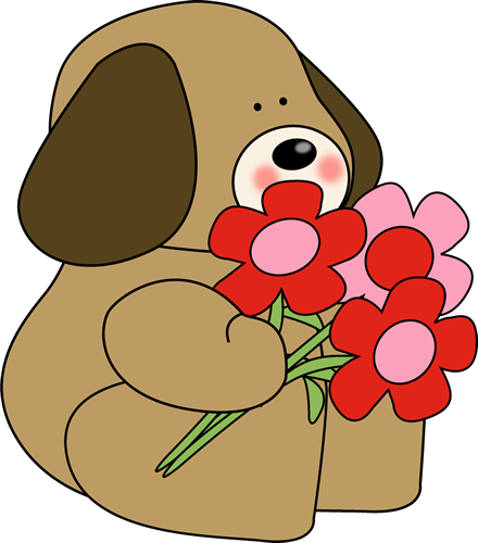 Clipart Of On, - Dog Licks (440x500)