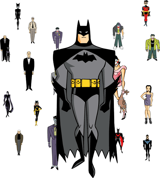Batman Cartoon Characters - Batman Cartoon No Background (555x616)