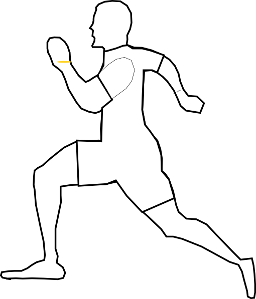 Kids Running Clipart Black And White - Clip Art (510x597)