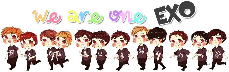 Exo Chibi Black Pearl K-pop Cartoon - Cartoon (900x330)