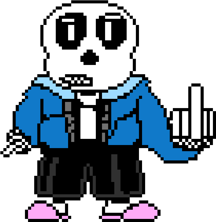 Sans Middle Finger - Sprite Sans (850x750)