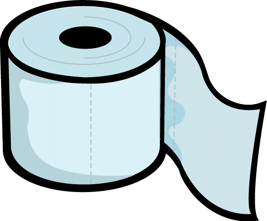 Bathroom Clipart Article - Toilet Paper Clip Art (544x450)