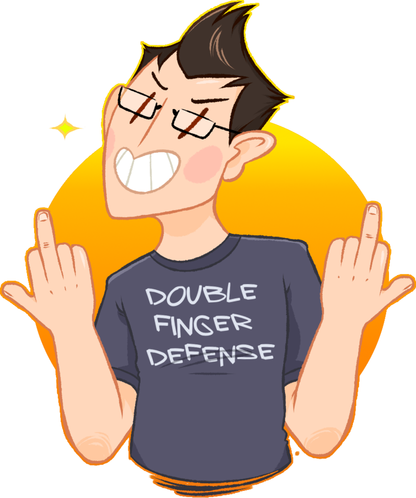Double-finger Defense By Captainkraid - Clip Art (817x978)
