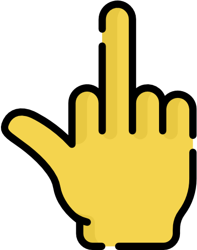 Middle Finger Free Icon - Sign (512x512)