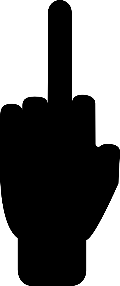 Middle Finger Gesture Comments - Black Middle Finger Pmg (412x980)