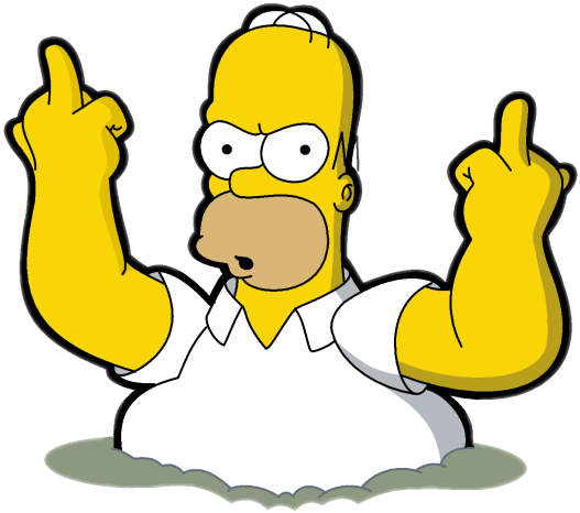 Homer Simpson Middle Finger (527x466)