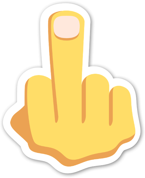 Middle Finger Sticker - Doigt D Honneur Png (499x600)