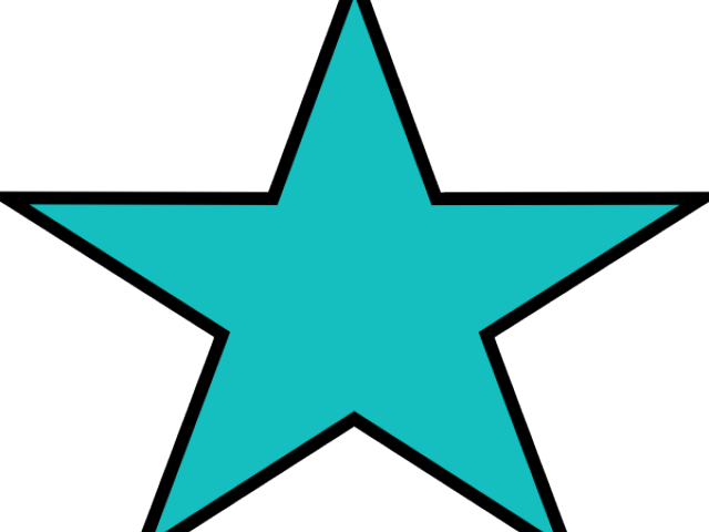 Teal Star Cliparts - 6 Sleeps To Go (640x480)