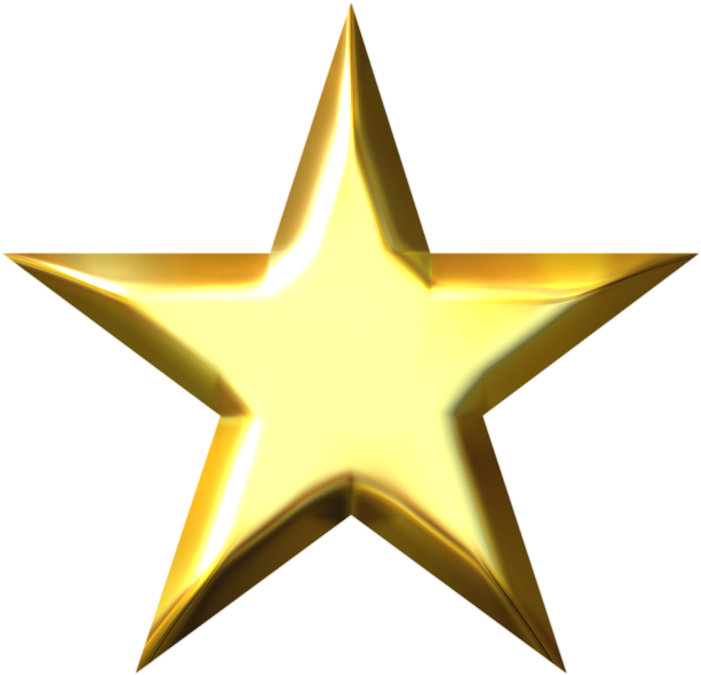 Gold Star Png (1000x1000)