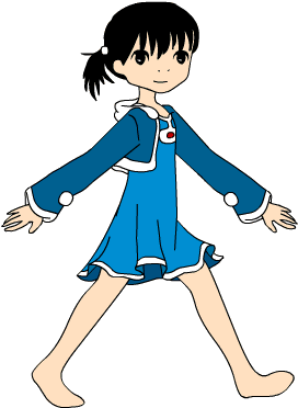 Cartoon Girl Walking Gif (550x400)