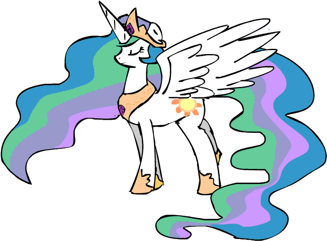 Gif Animator Free No - Princess Celestia Running Gif (750x676)