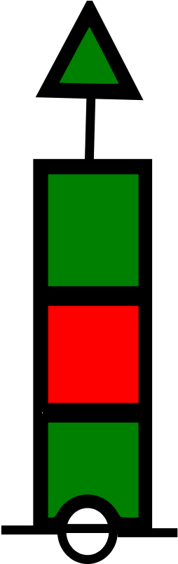 Beacon Green Red Green Clip Art - Lighthouse (267x800)