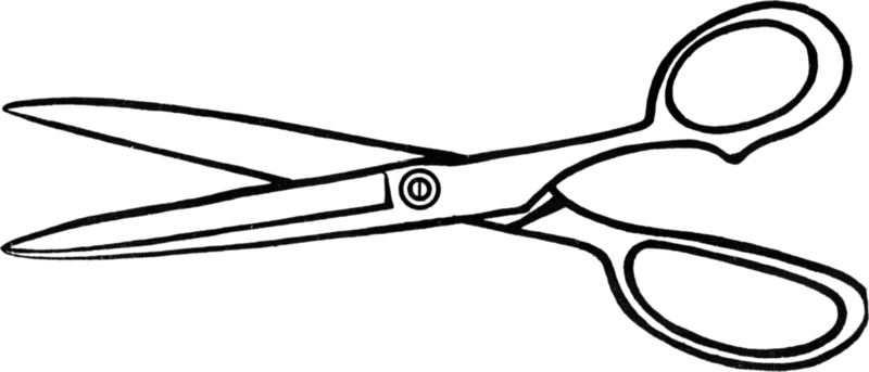 Free Scissors Clipart Black And White Images Free Download - Pair Of Scissors Clip Art (800x343)