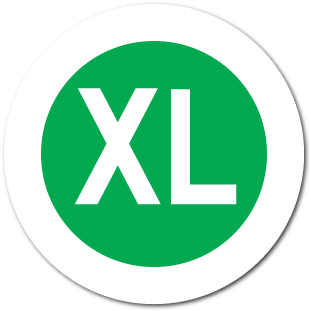 "xl" Extra Large Garment Stickers - Sunnycare #7004 1000/1cases Anti-microbial Vinyl Disposable (800x801)