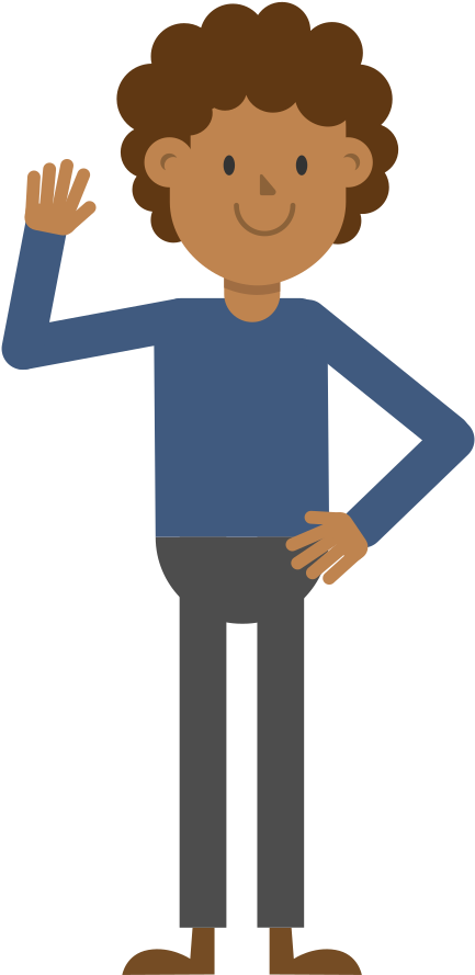 Open - Man Waving Cartoon (2000x1125)