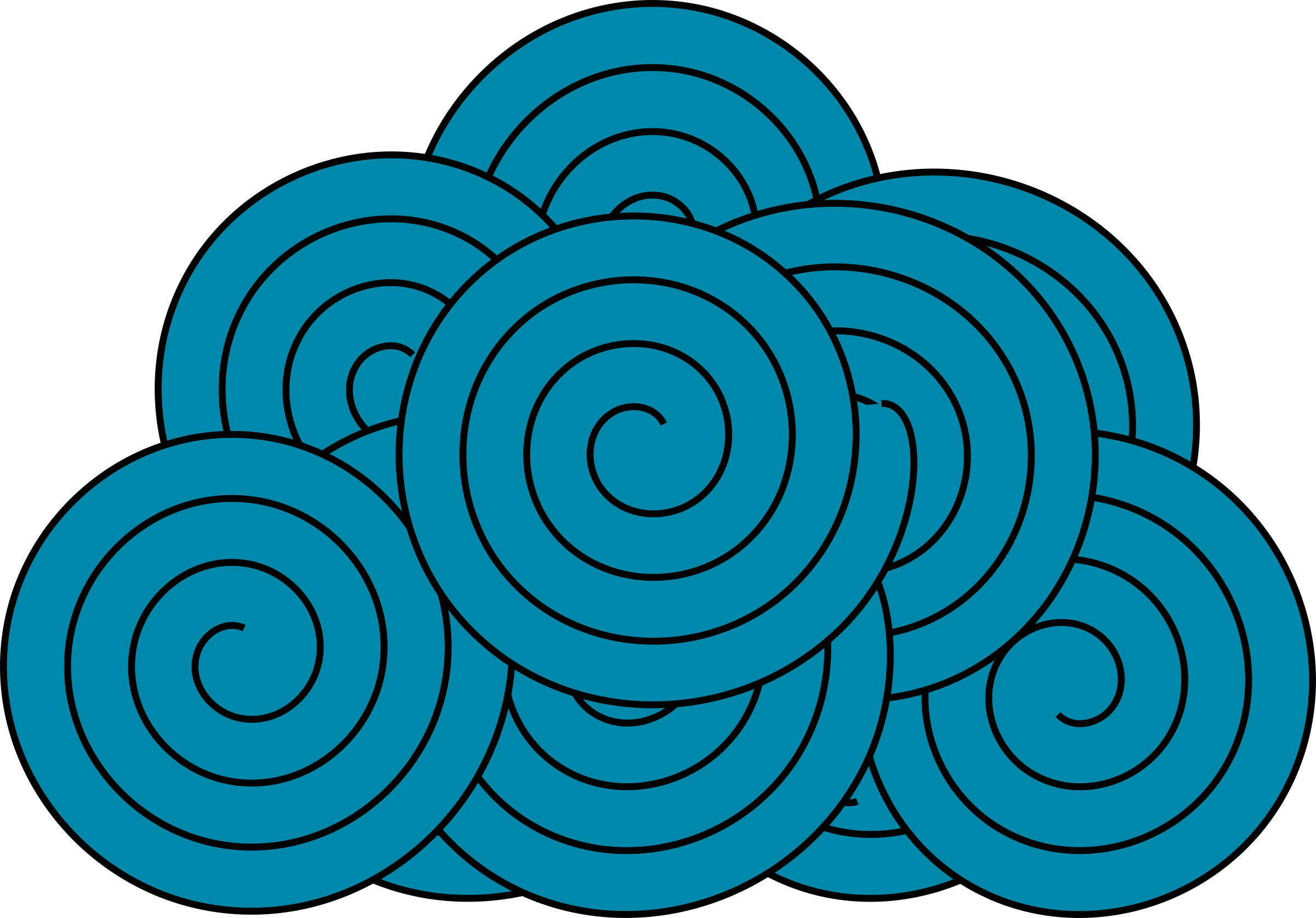 Cloud - Textile Clipart (2400x1674)