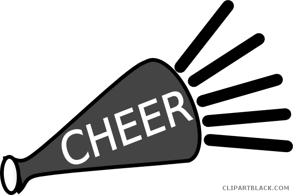 Cheerleader Megaphone Tools Free Black White Clipart - Keep Calm (600x400)