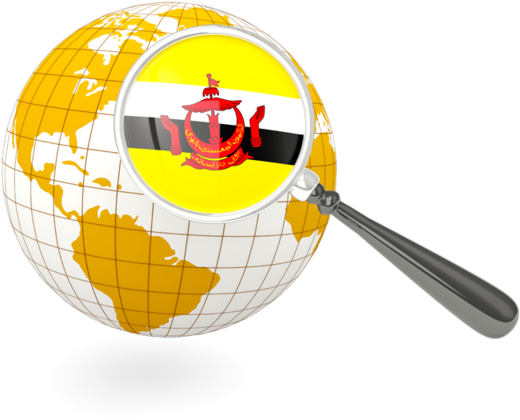 Illustration Of Flag Of Brunei - India On Globe Png (640x480)