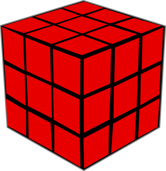 Olap Red Cube Clip Art At Clker - Cube Clip Art (576x594)