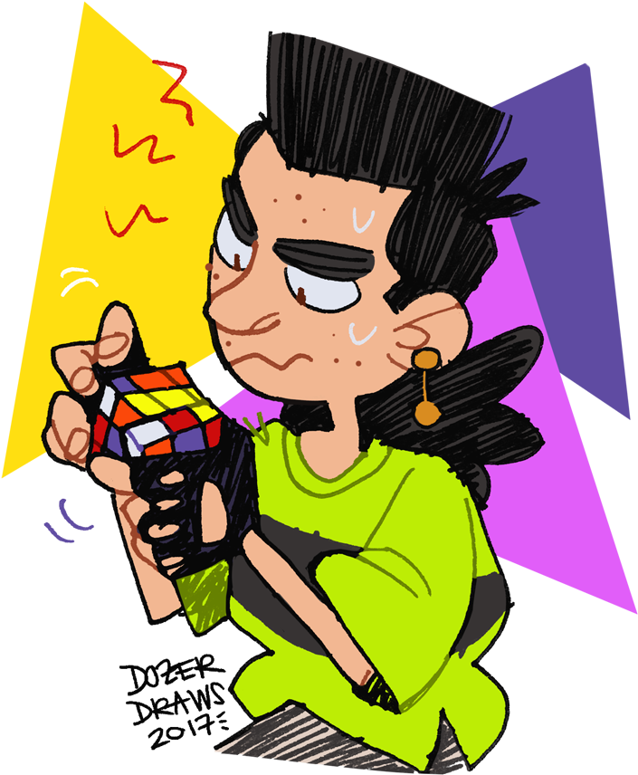 Young Bratt With That Rubik's Cube - Evil Bratt And Dru (814x900)