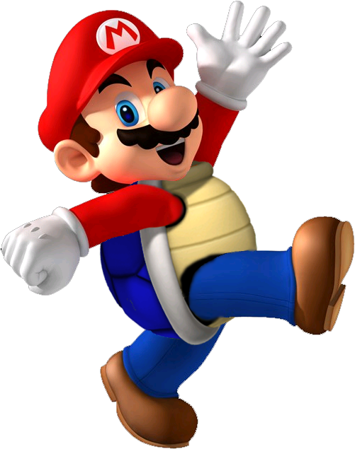 The Blue Shell Power Up Lets Mario Wear A Blue Koopa - Mario Party 8 Mario (502x643)