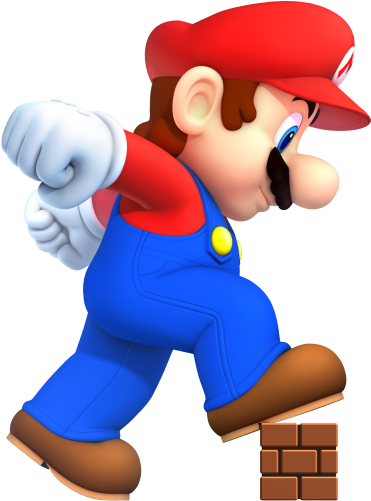 Super Mario Running Png Image - New Super Mario Bros Mega Mario (600x600)