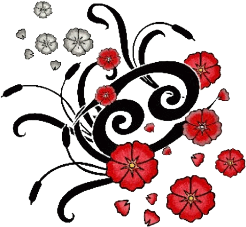 Zodiac - Cancer Zodiac Sign Tattoos Females (490x450)