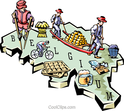 Belgium Map Royalty Free Vector Clip Art Illustration - Clip Art (480x428)