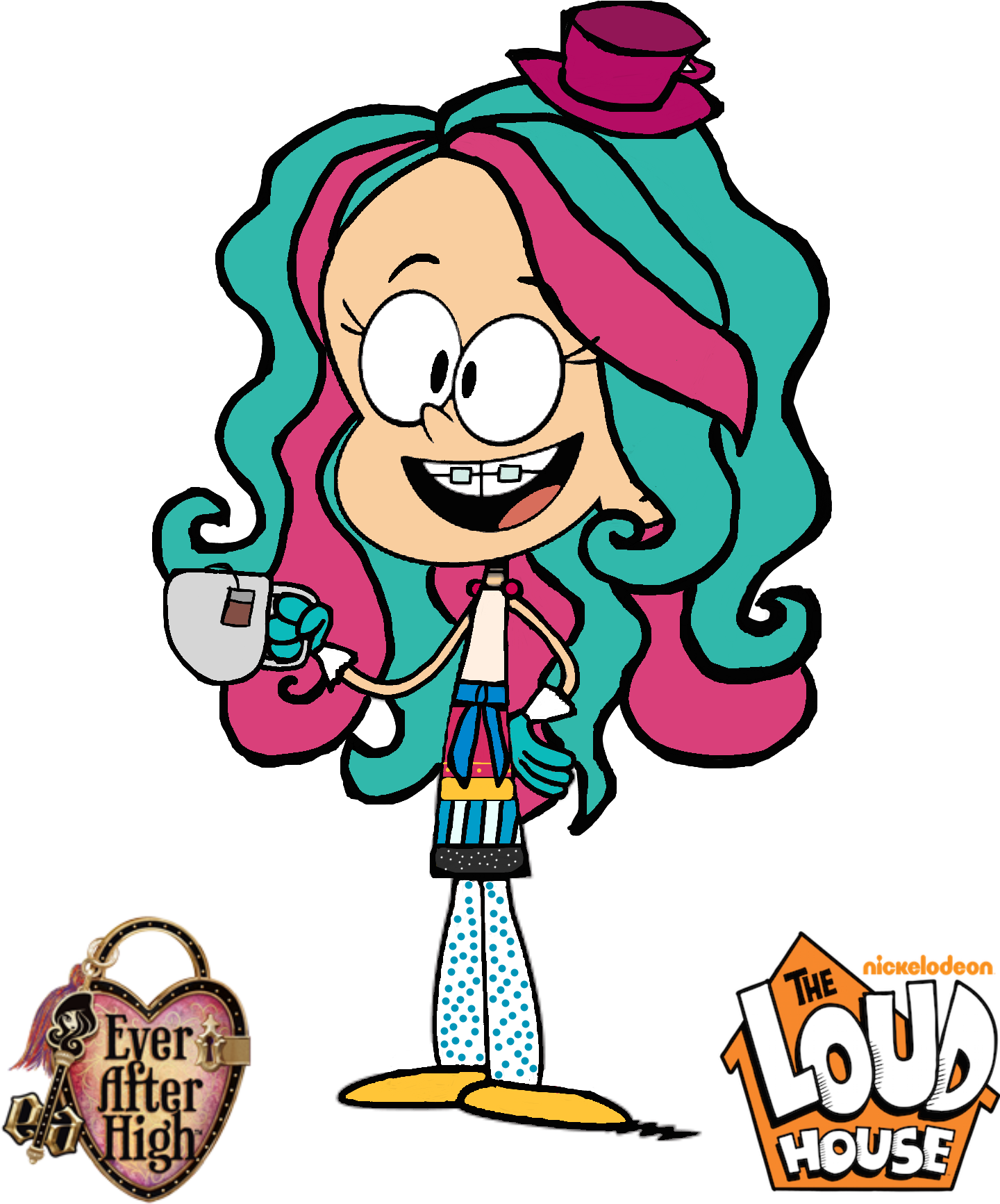 Loud House Ever After High By Thunderfists1988 On Deviantart - Draw A Easy Madeline Hatter (1500x1800)
