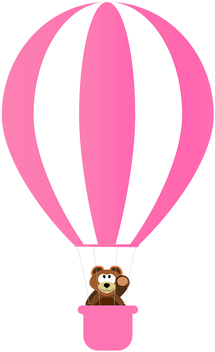 Hot Air Balloon Clipart Bear - Hot Air Balloon (540x720)