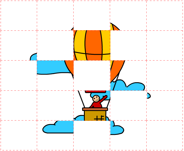 12 Air Balloon Coloring Pages With Paint Missing Parts - Cartoon (625x516)