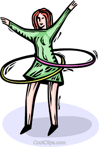 Woman With Two Hula Hoops Royalty Free Vector Clip - Woman With Two Hula Hoops Royalty Free Vector Clip (323x480)