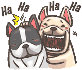 The Funny Bulldog Animated Messages Sticker-4 - Bulldog (400x342)