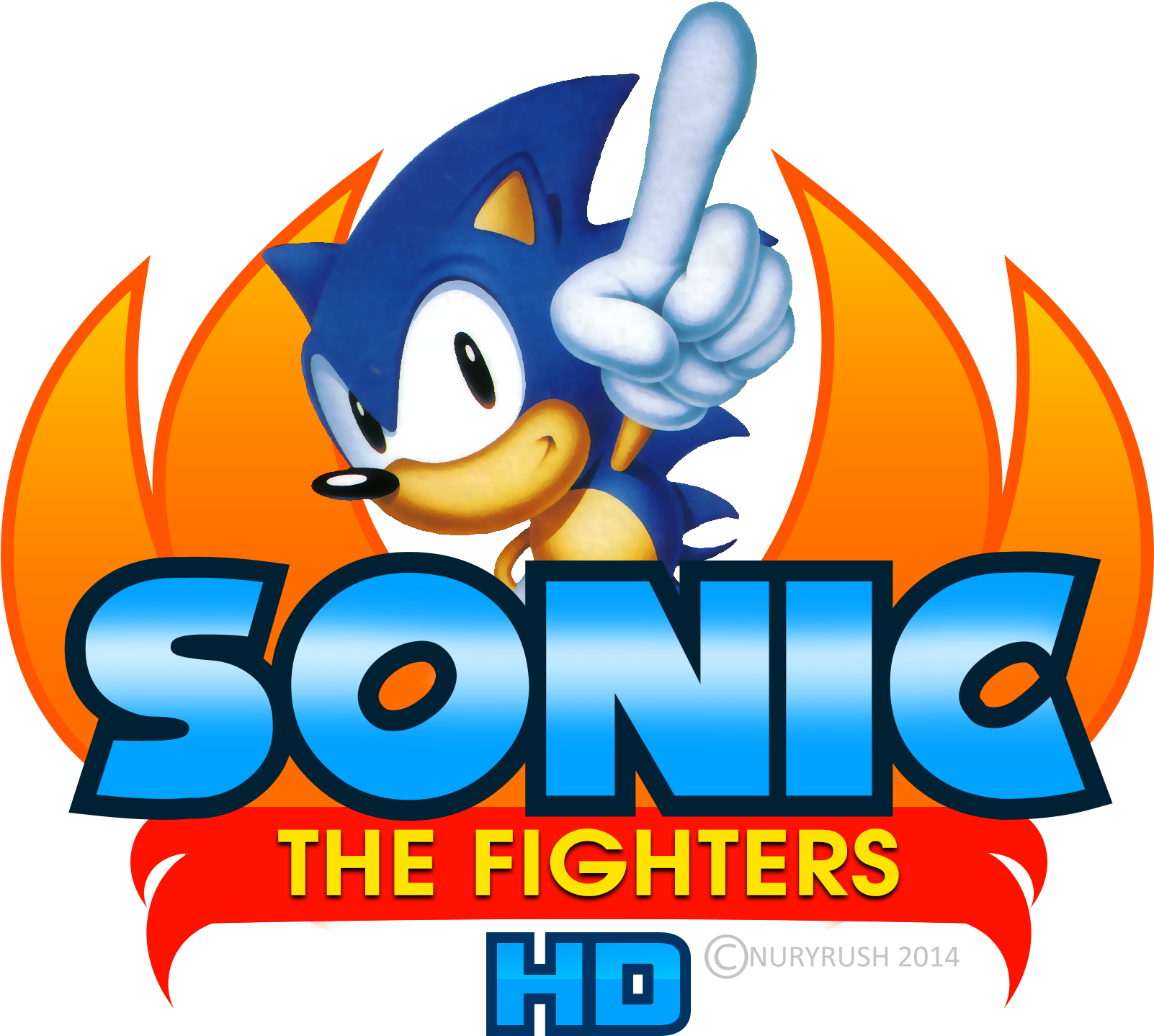 Sonic The Fighters Hd Logo Remade By Nuryrush - Sonic & Tails 2 (1762x1657)