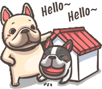 The Funny Bulldog Animated Messages Sticker-7 - 法 鬥 皮 古 (400x333)