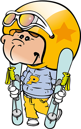 Pongo Mit Skiausrüstung - Pongo Mit Skiausrüstung (286x454)