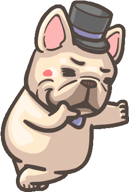 French Bulldog Pigu - French Bulldog Cartoon Gif (480x480)