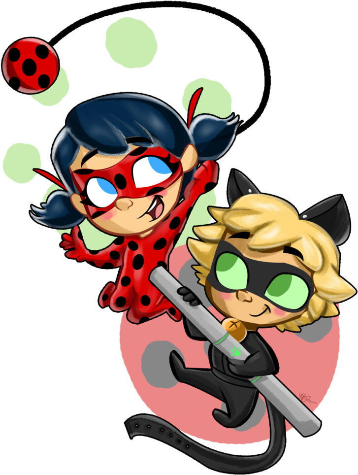 Ladybug And Chat Noir By Trujayy - Imagenes De Ladybug Animado (1075x1503)
