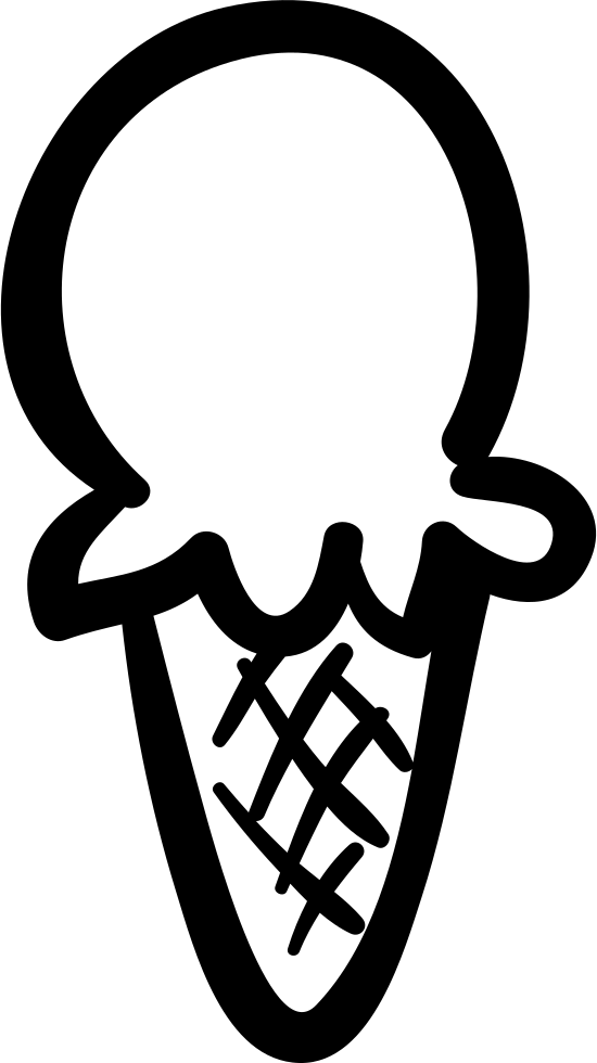 Ice Cream Hand Drawn Cone Svg Png Icon Free Download - Como Dibujar Un Helado Rojo (550x980)