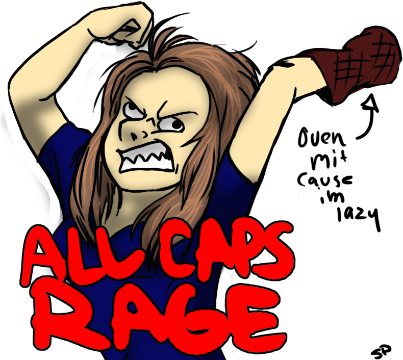 All Caps Ragee By Epicfail32 - Cartoon (800x800)