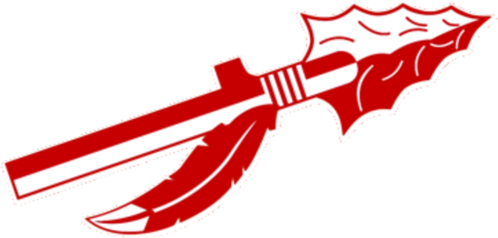 Indians Clipart Indian Football - 17" Florida State Seminoles Metal Wall Art (720x720)