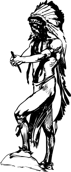 Native American Clip Art At Clker - Custom Native American Shower Curtain (246x596)