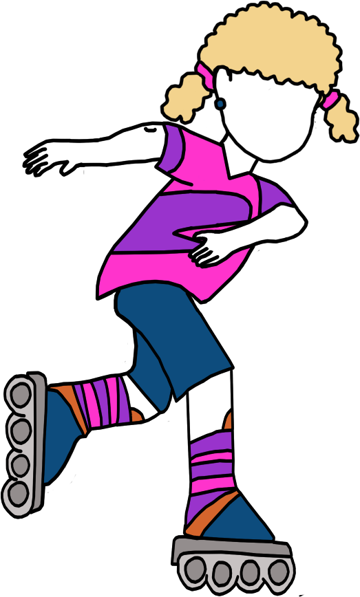 Roller Skating Birthday Party Invitation - Inline Skates (1000x1000)