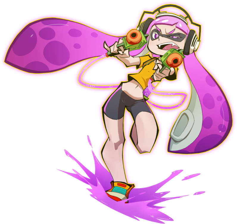 Inkling Girl By The Pink Pirate - Splatoon Pink Inkling Girl (973x821)