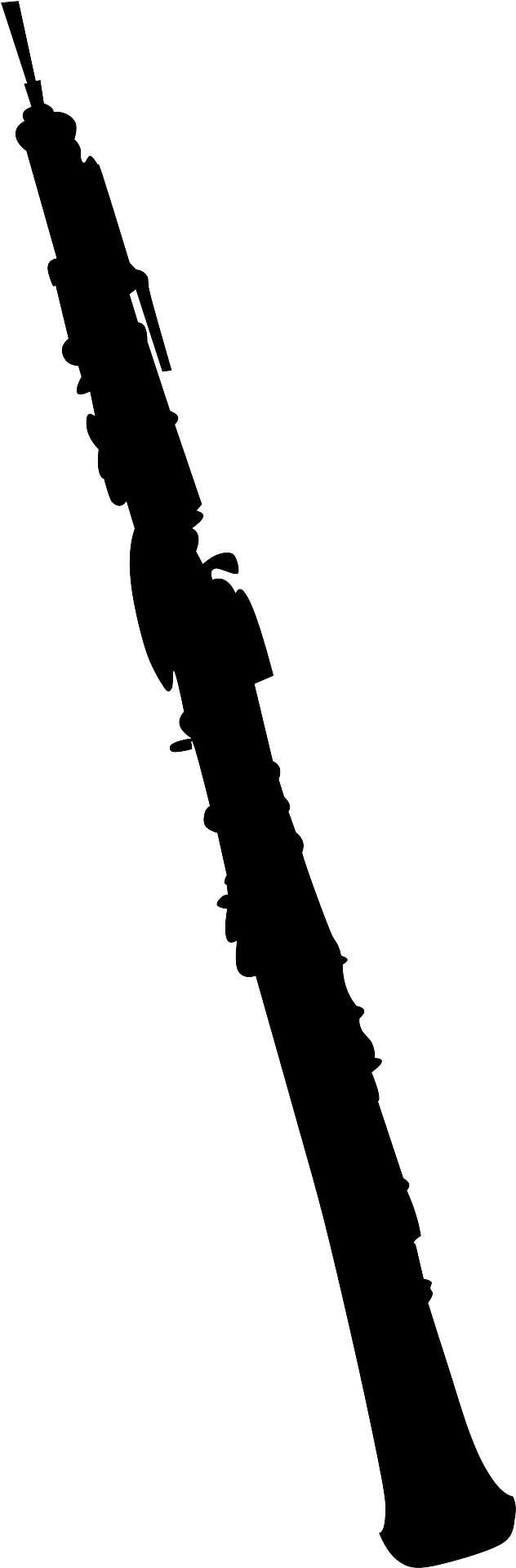 Oboe Musical Instruments Silhouette Clip Art - O Is For Oboe Shower Curtain (960x1920)