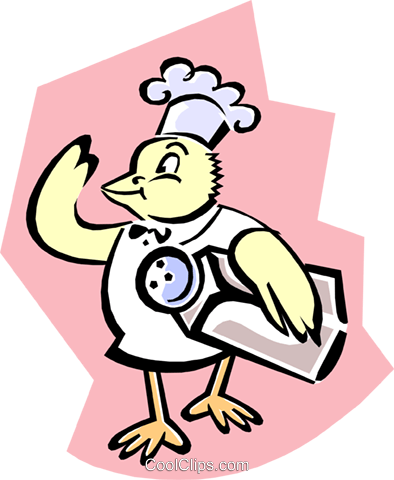 Chef Bird With Salt Shaker Royalty Free Vector Clip - Chicken Chef (394x480)
