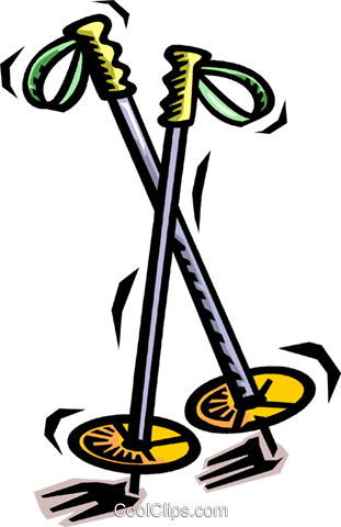 Ski Poles Royalty Free Vector Clip Art Illustration - Ski Poles Royalty Free Vector Clip Art Illustration (311x480)