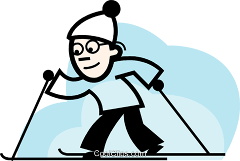 Cross Country Skiing Royalty Free Vector Clip Art Illustration - Cross Country Skiing Royalty Free Vector Clip Art Illustration (480x322)