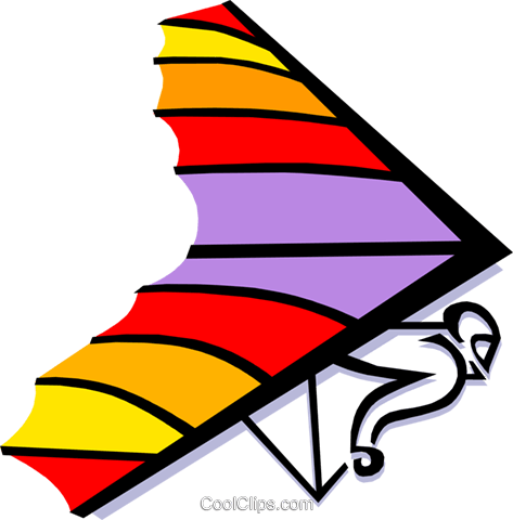 Hang-gliding Royalty Free Vector Clip Art Illustration - Hang-gliding Royalty Free Vector Clip Art Illustration (473x480)